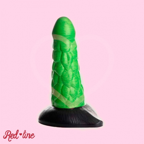 DILDO | REPTIL RADIACTIVO GRUESO ESCAMOSO DILDO DE SILICONA | VERDE